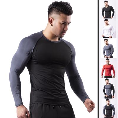 China Men's Breathable Long Sleeve Suit Gym Tight Quick Dry T-shirt Sweat Basketball Blazer Running Muscle Brother for sale