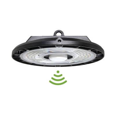 China WAREHOUSE GARAGE Super Economical ETL DLC 40W 60W Matrix Cast Aluminum Microwave Detector IP66 UFO Led High Bay Light for sale