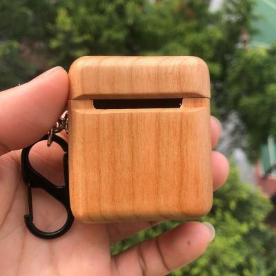 China Retro Wood Luxury Solid Wood Eco-friendly Protective Case For Airpods 1 2 3 Generation Wireless Headset Case Creative Anti-fall for sale