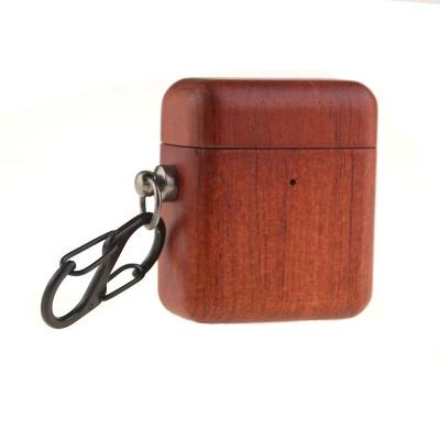 China Retro Eco-friendly Solid Wood Headphone Shape Creative Wooden Case Anti-drop Protector For Airpods pro 3 for sale