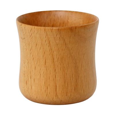 China Factory Direct Stored Box Vintage Wood Big Belly Logo Coffee Tea Custom Wooden Cups for sale