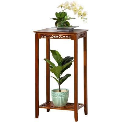 China Eco-friendly modern natural bamboo wooden flower pot plant stand for sale