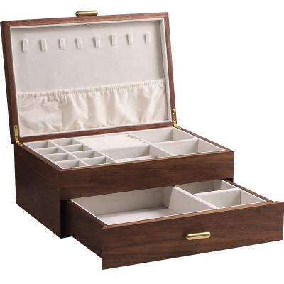 China Ring Display Box Luxury Natural Wooden Jewelry Box of Biodegradable Earrings for sale