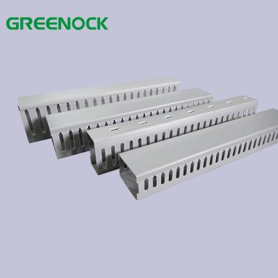 China Electrical wires installation CE pvc canaleta PVC open slot cable duct fireproof plastic open electrical trunking for sale