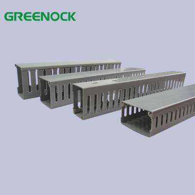 China Electrical Wire Installation Mini Pvc Panel Slotted Electrical Wire 50x100 Trunking Busar Conduit With Slot Hot Selling for sale