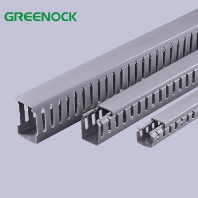 China Electrical Wire Installation Wholesale PVC Plastic Wire Hanging Protection Grooved Punch Cable Tray Management For Bridge Office Desk for sale