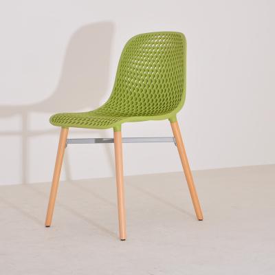 China Cooling Plastic Wood Seating Chair Without Arms for sale