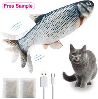 China Soft Fish Stocked Cat Toy-Electric Fish Catnip Toys Simulation Cat Toy Interactive Cat Toy-Realistic Plush Fish for sale