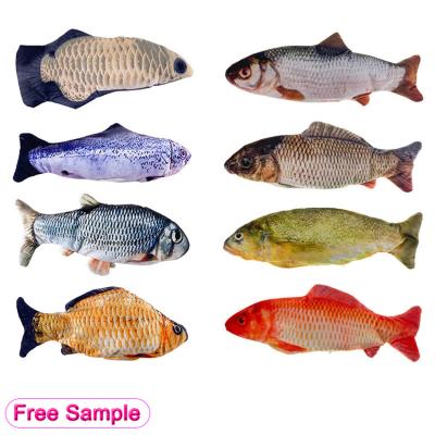 China Stocked Player Toy Floppy Fish Wiggle Fish with Catnip Exercise Toys Flopping Fish Interactive Movable Cat Dog for sale