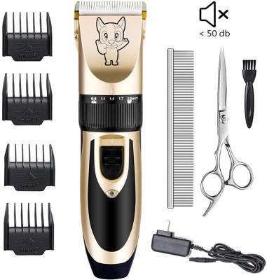 China Cordless Stocked Clippers Pet Dog Clippers Pet Grooming Kit Low Noise Dog Cats Hair Clippers for sale