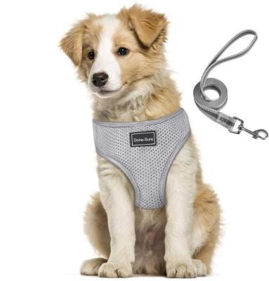 China High Quality Reflective Chest Harness Pet Dog Harness Reflective Breathable Leash And Collar Set for sale