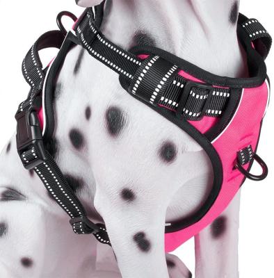 China Reflective Dog Harness Outdoor Adjustable Dog Harness Nylon Dog Harness for sale