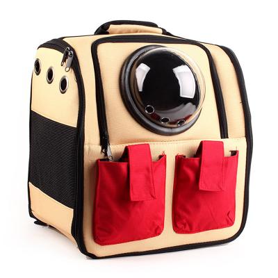 China Outdoor Travel Pet Cat Bag Carrier Bag Carrying Breathable Dog Cat Pet Portable Backpack Pet Cages Carriers for sale