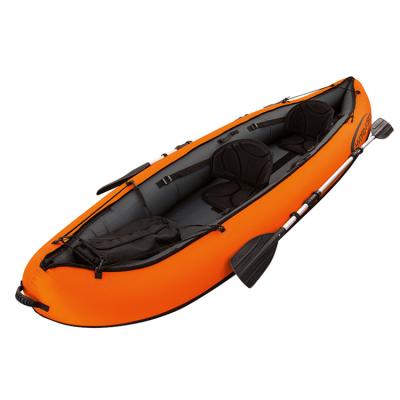 China Convenient Inflatable Fishing Boat Thick PVC Material Inflatable Rowing With Paddle Double Inflatable Boat Plastic Kayak Fishing Boat for sale