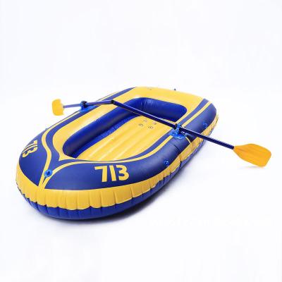 China Convenient Wholesale Double Inflatable Yacht Thickened Rubber Inflatable Boat PVC Material Fishing Boat for sale