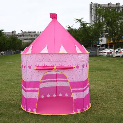 China Princess Castle Children's Easy Folding Portable Foldable Play Tent Creative Kids Grow Up Yurt Castle Playhouse Indoor Outdoor Toy for sale