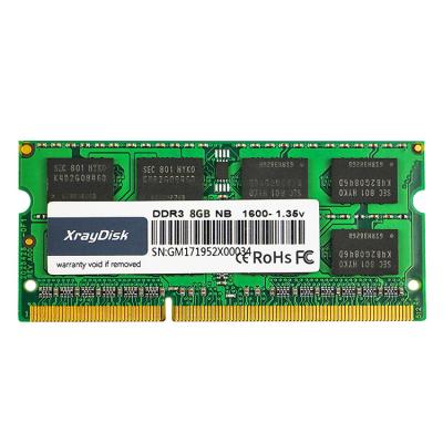 China Original 4GB 8GB 1600MHZ LAPTOP Memory Laptop Ram DDR3 Ram RDA SODimm Chips for sale