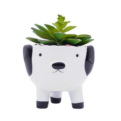 China Wholesale Modern High Quality Ceramic Dog Pattern Home Decoration Ceramic Flower Pots for sale