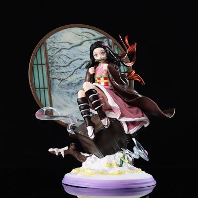 China High Quality Model Figure Toys Garage Kit Action 23cm PVC Resin Demon Slayer Kamado Nezuko Action Figure GK for sale