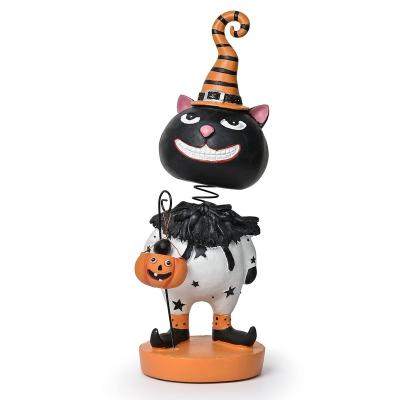 China Christmas Decoration Pumpkin Tabletop Figurine, Cute Resin Halloween Figurine for Holiday Party Decor Halloween Home Decorations for sale