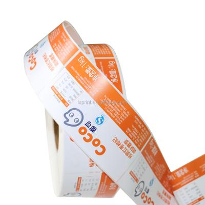 China Waterproof Wholesale Glossy PVC Bottle Food Roll Self Adhesive Printing Label for sale