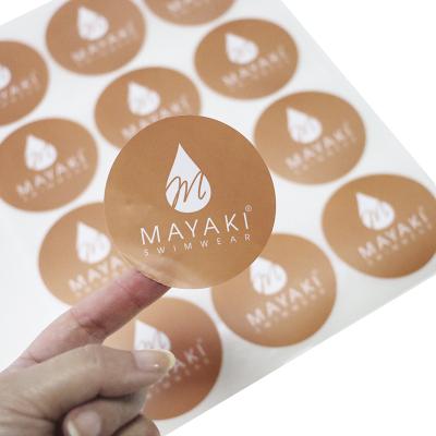 China China Supplier Decorative Sticker Custom Circle Around Logo Sticker Label Sheets Sticker Printing Label Clear for sale