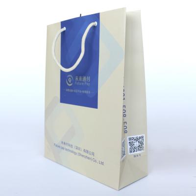 China Recyclable Custom Shopping Brown Paper Bag Hand Printed Wholesale for sale