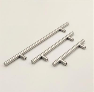 China Kitchen Door T Bar Straight Handle Knobs Cabinet Pull Diameter 10mm Stainless Steel Handles Furniture Hardware for sale