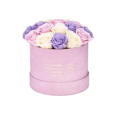 China China Recyclable Wholesale Low Price Round Paper Flower Box Luxurious Gift Round Paper Box Flower Packaging for sale