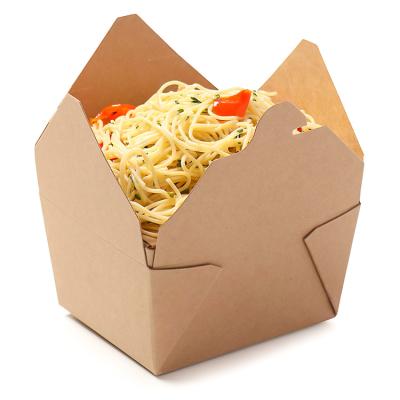 China Materials Fast Food Box Design Paper Noodle Food Packaging Recycled Fast Food Takeaway Takeout Box for sale