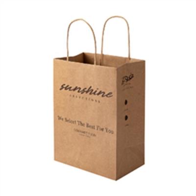 China Wholesale Custom Handmade Logo Paper Sack White Brown High Quality Paper Bags for sale