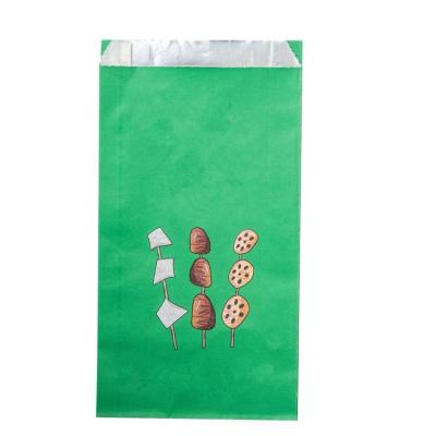 China Food Grade Paper Handmade Aluminum Foil Lined Bag Grill BBQ Bags Food Packaging Bags for sale