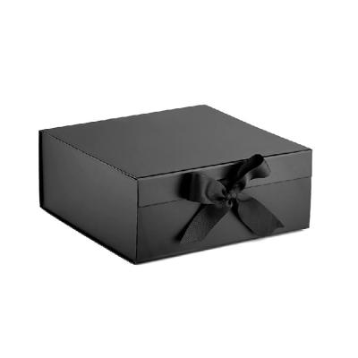 China Recyclable Custom Cheap Foldable Cardboard Paper Gift Box With Ribbon Closure Paper Box Packaging for sale