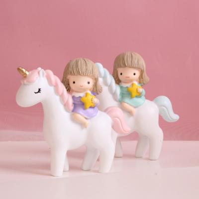 China Wholesale Paper Girls Decorative Ornament Princess with Animals Small Garden Decoration Ornament for Girls Bedroom for sale