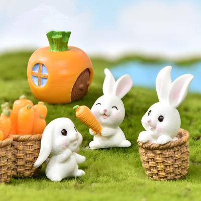 China New Fashion Cute Children's Room Paper Rabbit and Carrot Cartoon Decorative Ornament for sale