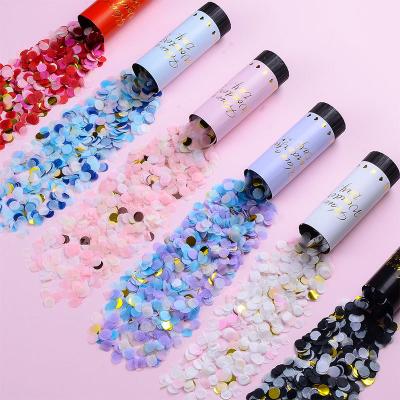 China Party Decorations Cheap Biodegradable Gold Pop Paper Poppers Paper Pops Silvery Pink Paper Hib Spray Gun Confetti Powder Snaps To Spend for sale