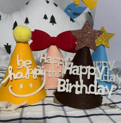 China Felt Fun Celebration Decoration Supplies Kids Birthday Party And DIY Crafts Colorful Party Hats Party Supplies for sale