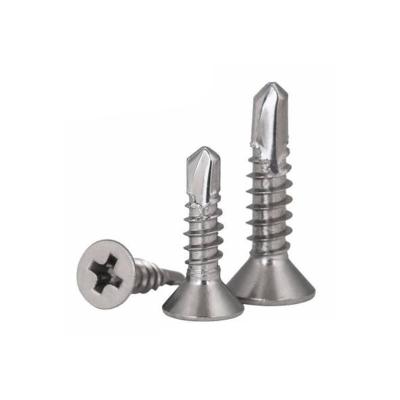 China HEX bulk galvanize ss304 countersunk self drilling cross head screw with cheap price for sale