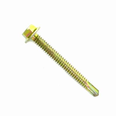 China Galvanized Slotted HEX Stainless Steel Hex Head Self Drilling Screw for sale