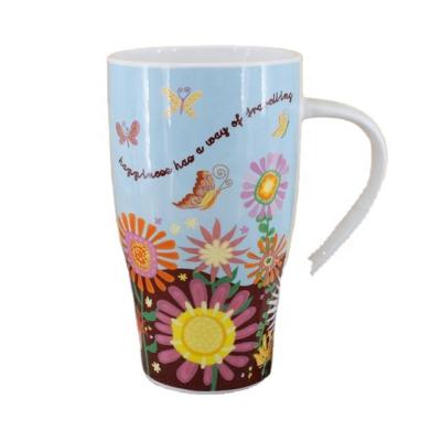 China Viable Wholesale Popular Mug Porcelain Travel Mug With Handle for sale