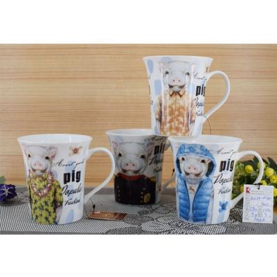 China Viable Ceramic Mug 11oz Print Cardboard Logo Printing On Sublimated Mug Porcelain for sale