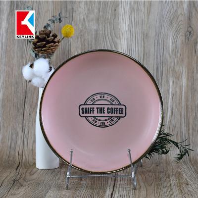 China Hand Painted Single Size Ceramicc Dish Disposable Customized Ceramic Disposable Ceramic Dishes for sale