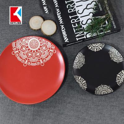 China Nice Quality Disposable Round Shaped Cheap Ceramic Dinner Dishes And Plates For Hotel And Restaurant for sale