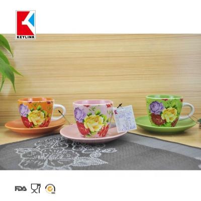 China Sustainable top grade most popular ceramic tea cups and saucers for sale