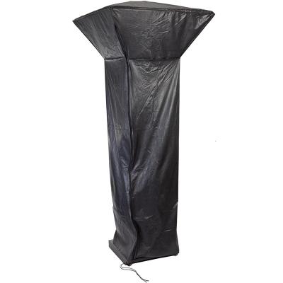 China Polyester Fabric Custom Black Cover For Waterproof Gas Heater Heater Cover With Zipper Outdoor Dustproof Windproof Standup Heater Cover for sale