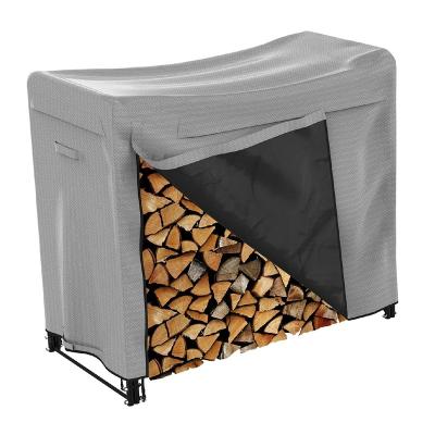 China 210D/300D/420D/600D Polyester 600d Log Rack Cover Ventilation Heavy Duty Waterproof Polyester RPET Zippers Covers Firewood Rack Cover for sale