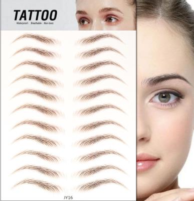 China Multiple Choices 3D Eyebrow Stickers Bionic Tattoo Waterproof Eyebrow Stickers for sale