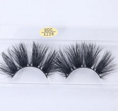 China 8Dnature Slenderness Eyelashes 25MM Mink Lashes Natural False Eyelashes Eyelash Vendor Customized for sale