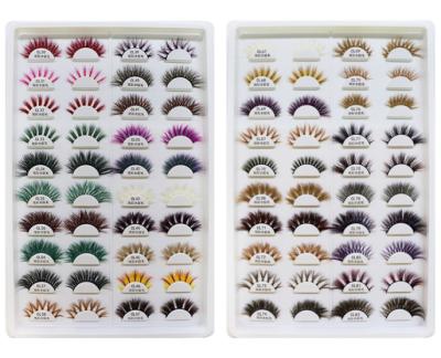 China New exaggerated colorful color mink eyelashes in Europe and America for sale