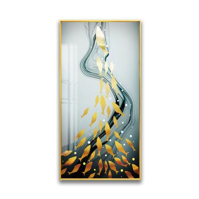 China Abstract Canvas Design Luxury Crystal Porcelain Painting For Wall Art Hotel Original Living Room for sale